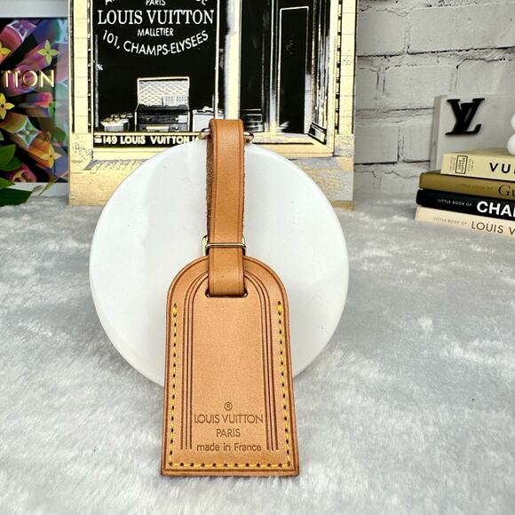 Louis Vuitton Accessories - Louis Vuitton Small Size vachetta leather luggage name tag bag charm
